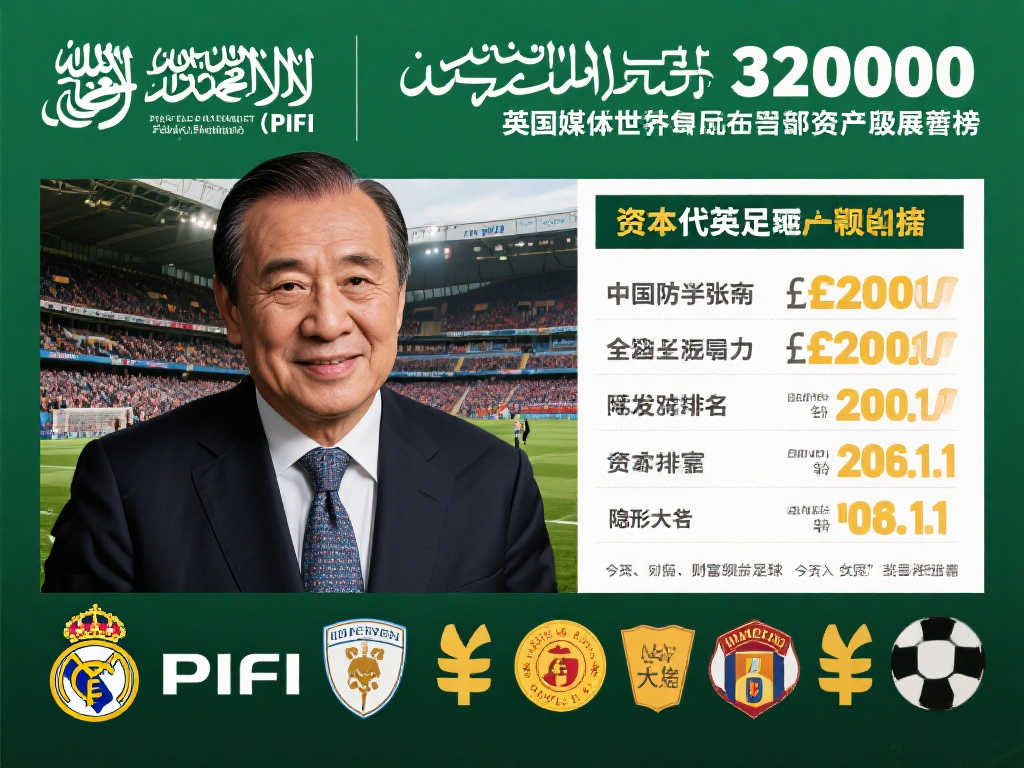 英媒揭秘足球俱乐部老板财富排名：PIF以3200亿英镑领跑，张近东位列11