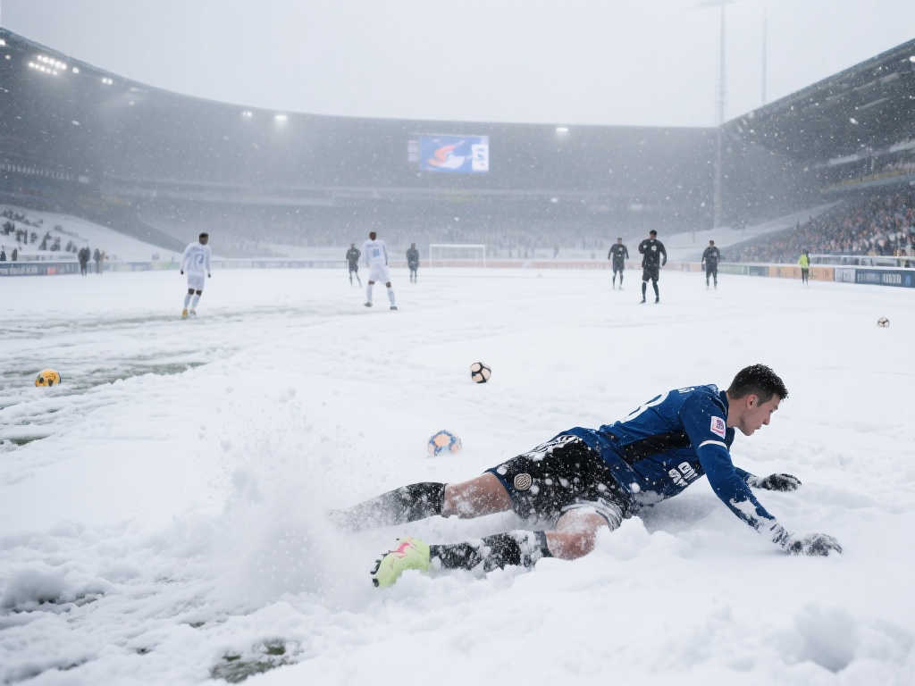 安联球场雪覆盖，拜仁今晚对阵柏林联的比赛被迫推迟
